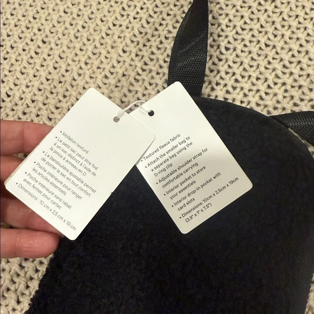 NEW Lululemon Athletica Modular Phone Crossbody Fleece Black one Size